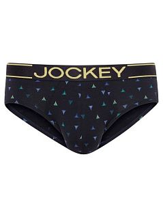 Шелковистые брифы из хлопковой смеси синего цвета Jockey 1511242c499